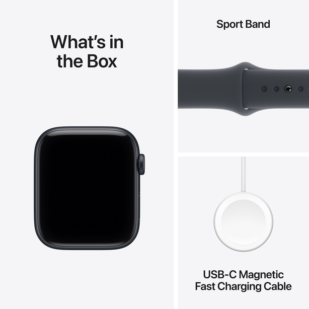 Apple Watch SE 3 GPS 40mm Midnight Aluminium Case with Midnight Sport Band - S/M image 8