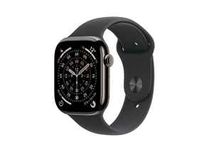 Apple Watch Series 11 GPS + Cellular 42mm Slate Titanium Case with Black Sport Band - S/M