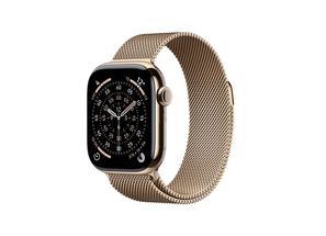 Apple Watch Series 11 GPS + Cellular 46mm Gold Titanium Case with Gold Milanese Loop - M/L