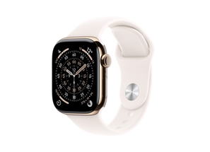 Apple Watch Series 11 GPS + Cellular 46mm Gold Titanium Case with Light Blush Sport Band - M/L