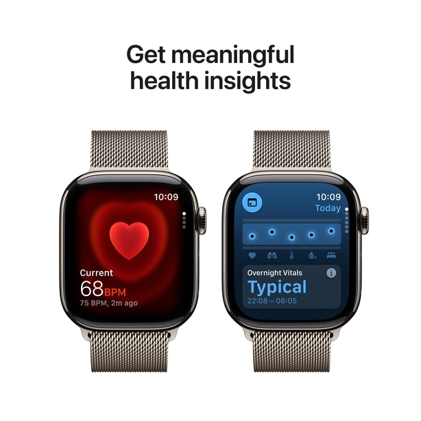 Apple Watch Series 11 GPS + Cellular 46mm Natural Titanium Case with Natural Milanese Loop - S/M image 5