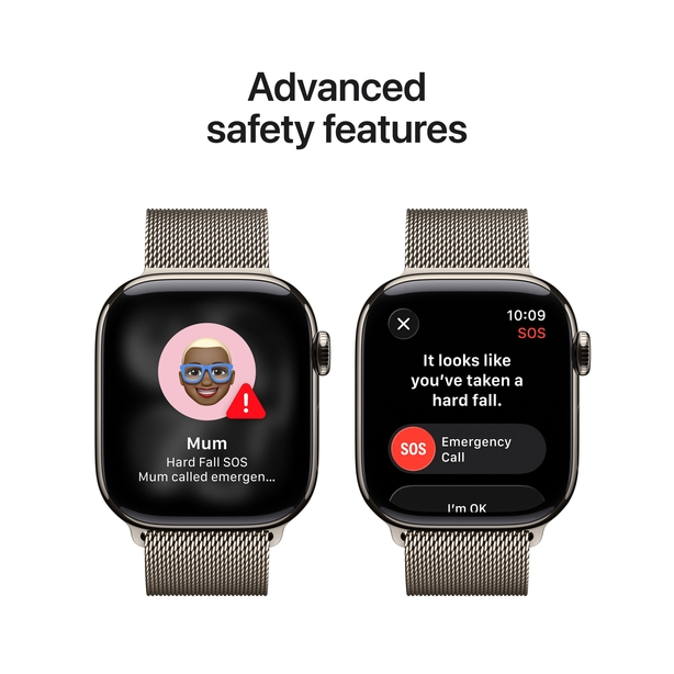 Apple Watch Series 11 GPS + Cellular 46mm Natural Titanium Case with Natural Milanese Loop - S/M image 6