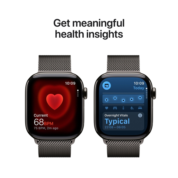 Apple Watch Series 11 GPS + Cellular 46mm Slate Titanium Case with Slate Milanese Loop - M/L image 5