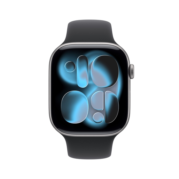 Apple Watch Series 11 GPS + Cellular 46mm Space Grey Aluminium Case with Black Sport Band - M/L image 2