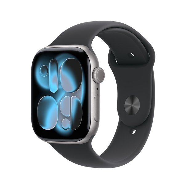 Apple Watch Series 11 GPS + Cellular 46mm Space Grey Aluminium Case with Black Sport Band - S/M image 1