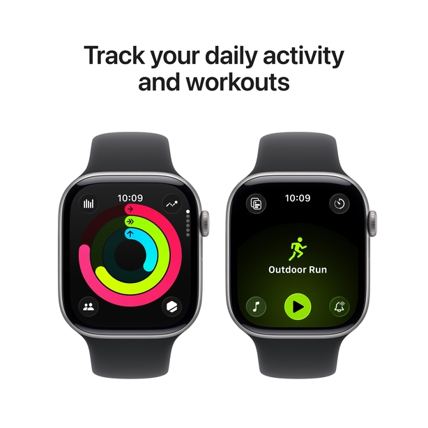 Apple Watch Series 11 GPS + Cellular 46mm Space Grey Aluminium Case with Black Sport Band - S/M image 4