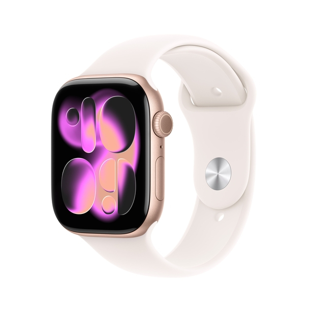 Apple Watch Series 11 GPS 42mm Rose Gold Aluminium Case with Light Blush Sport Band - M/L image 1