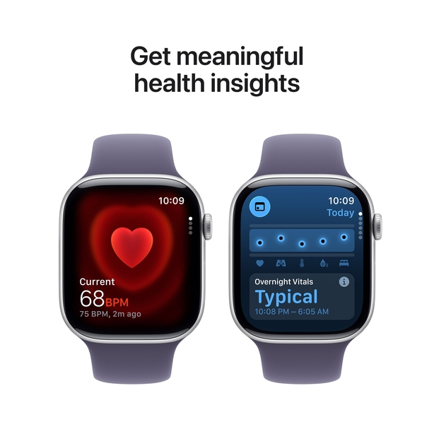 Apple Watch Series 11 GPS 42mm Silver Aluminium Case with Purple Fog Sport Band - S/M image 5