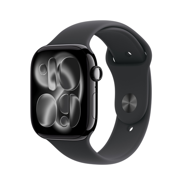 Apple Watch Series 11 GPS 46mm Jet Black Aluminium Case with Black Sport Band - M/L image 1