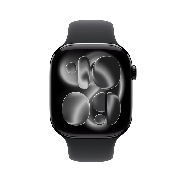 Apple Watch Series 11 GPS 46mm Jet Black Aluminium Case with Black Sport Band - M/L image 2