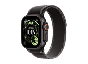 Apple Watch Ultra 3 GPS + Cellular 49mm Black Titanium Case with Black/Charcoal Trail Loop - S/M
