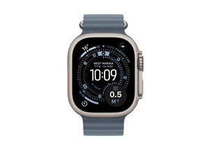 Apple Watch Ultra 3 GPS + Cellular 49mm Natural Titanium Case with Anchor Blue Ocean Band
