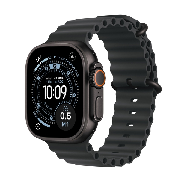 Apple Watch Ultra 3 GPS + Cellular 49mm Black Titanium Case with Black Alpine Loop - Large image 1