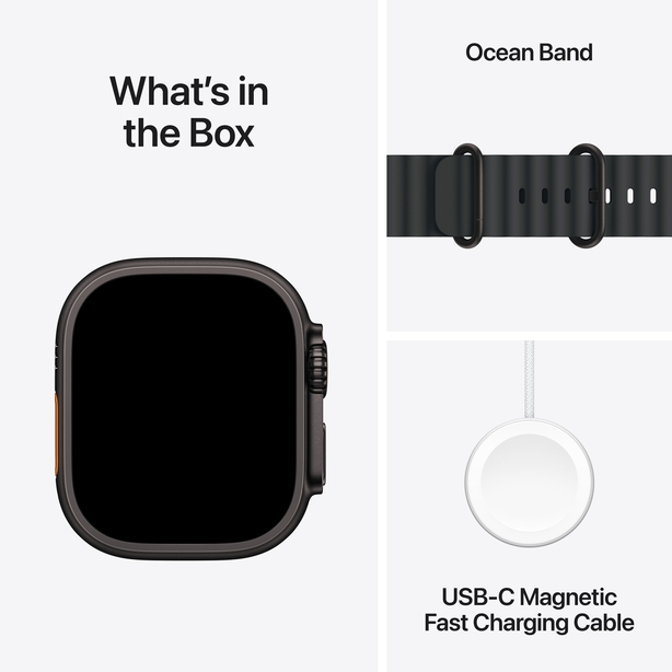 Apple Watch Ultra 3 GPS + Cellular 49mm Black Titanium Case with Black Alpine Loop - Large image 7