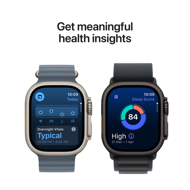 Apple Watch Ultra 3 GPS + Cellular 49mm Black Titanium Case with Black/Charcoal Trail Loop - S/M image 6