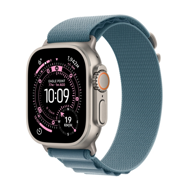 Apple Watch Ultra 3 GPS + Cellular 49mm Natural Titanium Case with Light Blue Alpine Loop - Large image 7