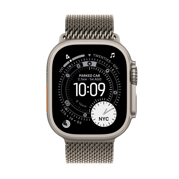 Apple Watch Ultra 3 GPS + Cellular 49mm Natural Titanium Case with Natural Titanium Milanese Loop - Medium image 2